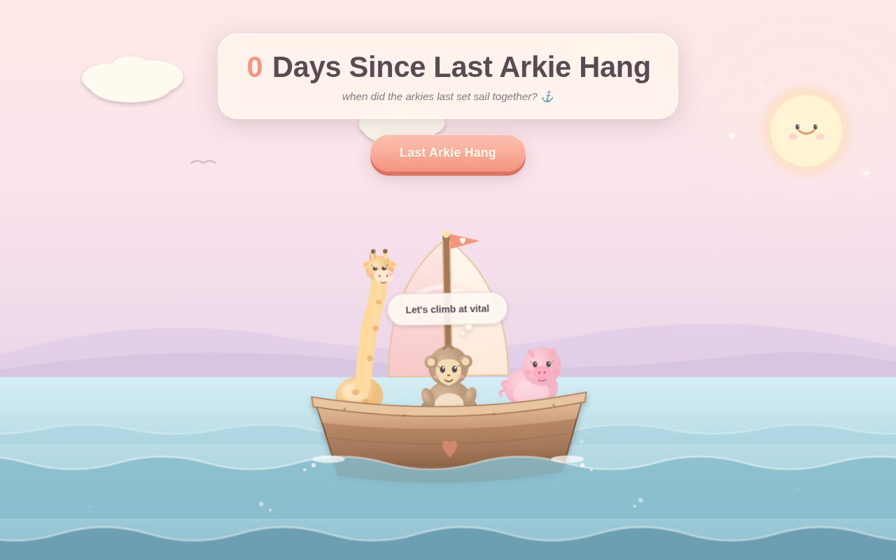 arkhang — days since last arkie hang