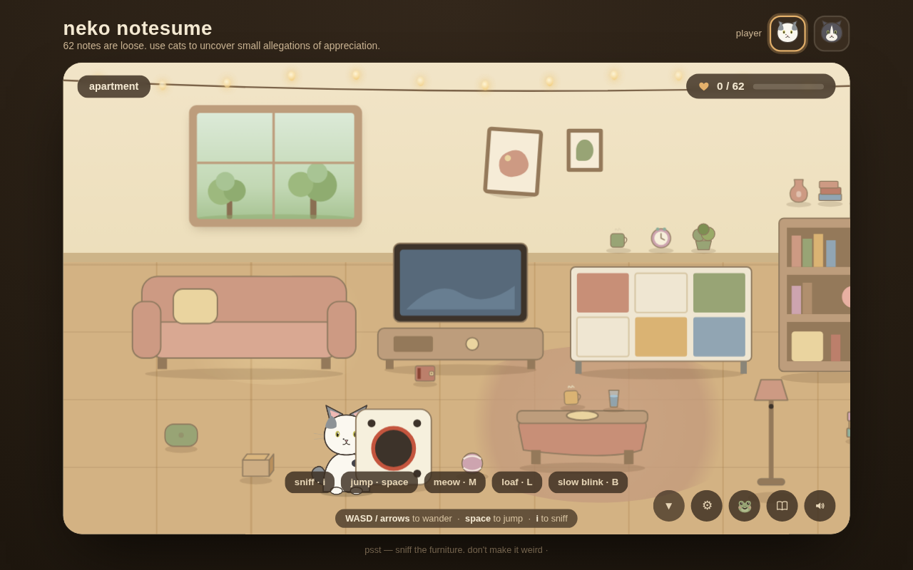 neko notesume — a small cat game